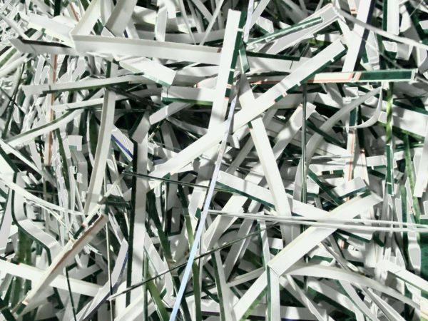 Pile of shredded paper from Digishred South Africa shredding services.