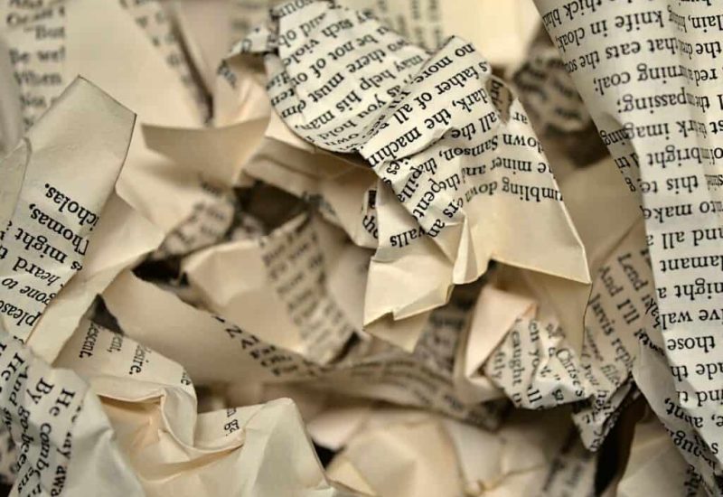 Crumpled shredded paper for document destruction in South Africa.