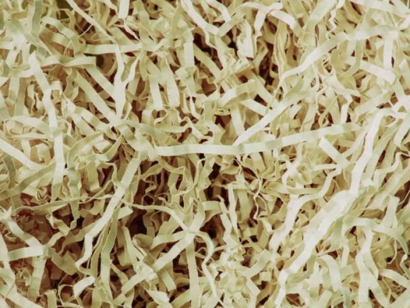 Close-up of shredded paper from DigiShred South Africa.